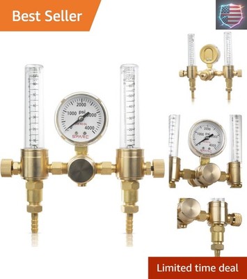 Dual Argon Regulator for TIG/MIG Welding - Welding Gas Regulator & Flow Meter...