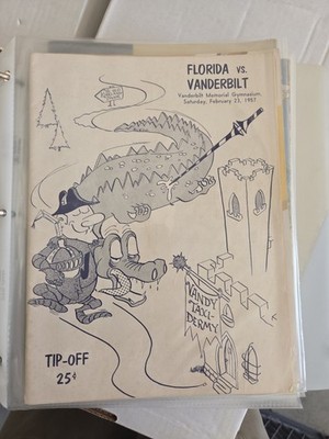 University of Florida football game program, February 23rd, 1957.