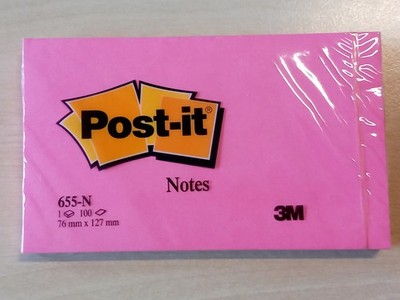 Post-it Notes 76 x 127 mm 100 Blatt Pink 655-N Spendenaktion