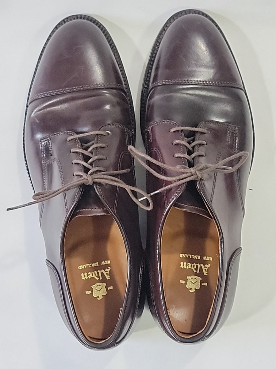 7.5D Alden 2160 Shell Cordovan #8 Leather Cap Toe Derby