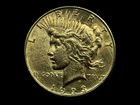 💰1923 $1 Peace Silver Dollar In 24K Gold Plating. Circulated / See Description!