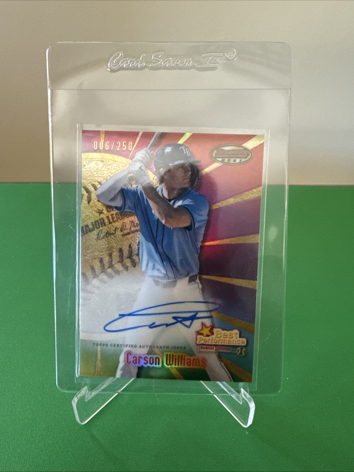 2025 Bowman Best Best Performance Auto Carson Williams /250