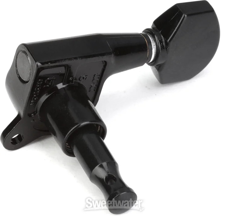 Gotoh SG381-07 Set di sintonizzatori - 6 mancini in linea, cromo nero foto 3
