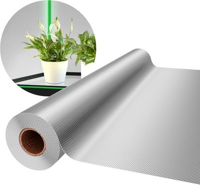 VIVOSUN 4ftx10ft Mylar Film Roll Diamond High Reflective 6 Mil Film Foil Roll