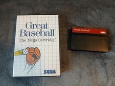 Great Baseball Sega Master System With Box Case Tested Working
