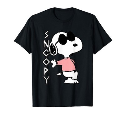 Peanuts - Snoopy Joe Cool T-Shirt Small, Black