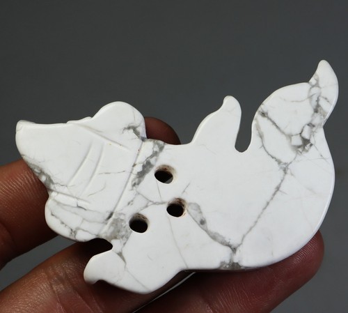 Cristallo di quarzo turchese bianco naturale intagliato fantasma intaglio Reiki guarigione/regalo - Foto 3 di 9
