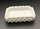 Fenton Milk Glass Hobnail Ashtray Trinket Dish 4x3" Rectangle