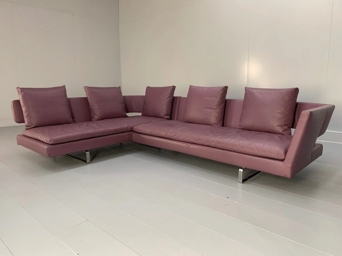 Purple l shape sofa deals