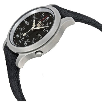 Seiko 5 Militärische SNK809K2-SS1 Automatische Schwarzes Leder