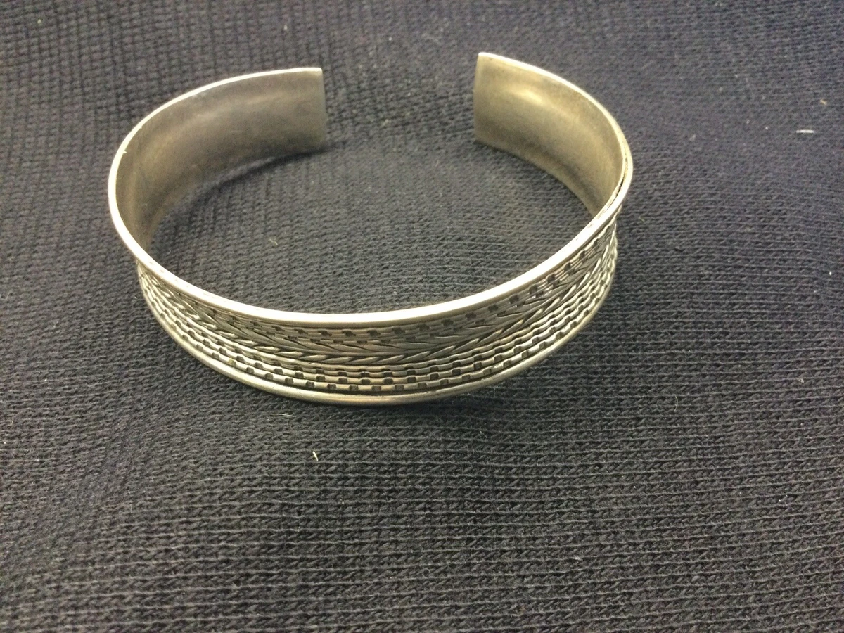 Vintage .925 Sterling Silver Cuff Bracelet 21.8 Grams eBay