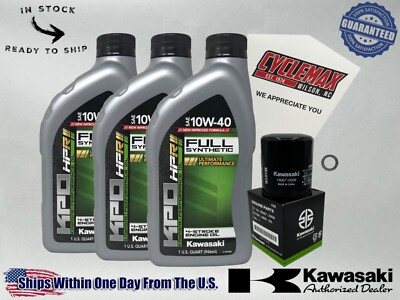 Cyclemax Full-Synthetic KPO Oil Change Kit fits 2002-2003 Kawasaki