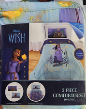 Disney Wish 2 Piece Comforter Bed Set- Twin/Full Comforter  Standard Pillowcase