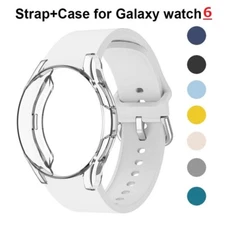 Silicone Band Strap+Case For Samsung Galaxy Watch 4/4Classic/5/5Pro/6/6Classic/7