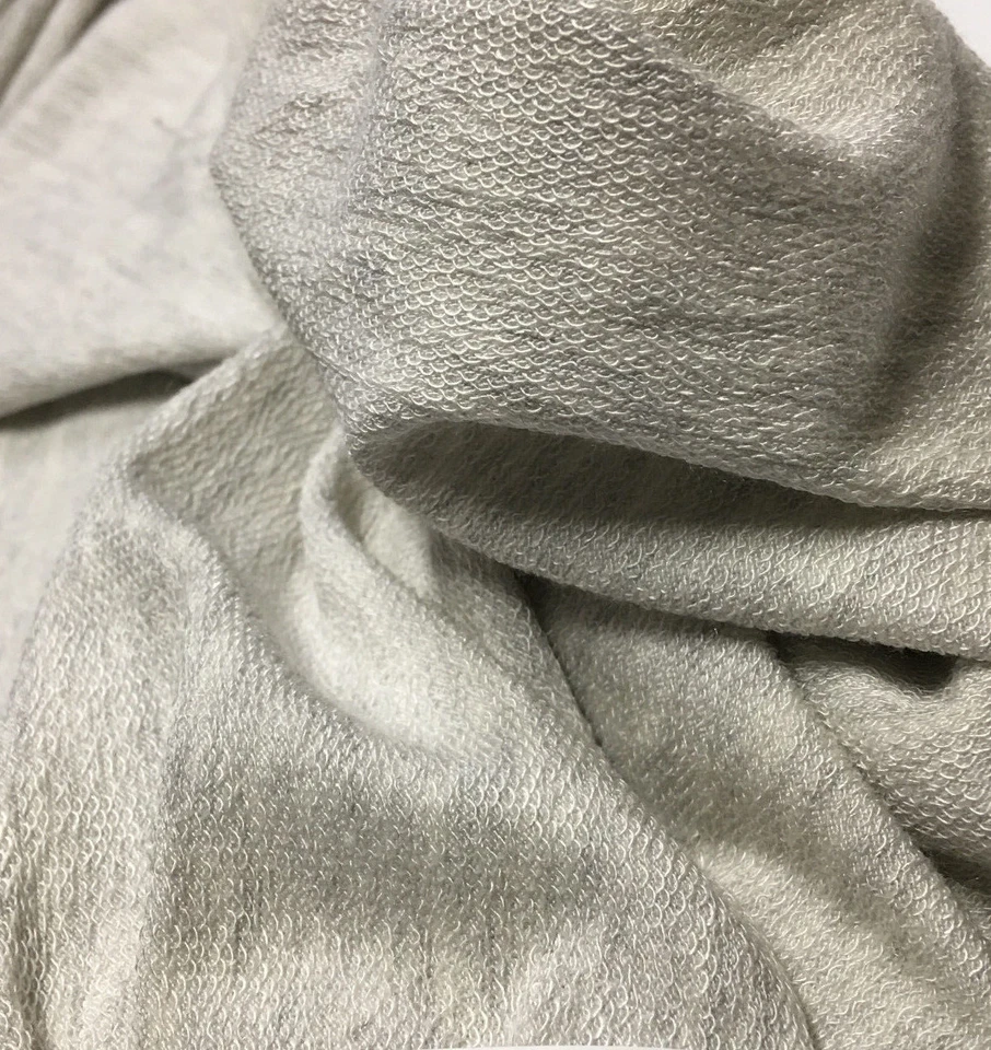 French terry Modal Spandex Knit Fabric Super Soft and full of drape Ash Gray - Image 4 of 4