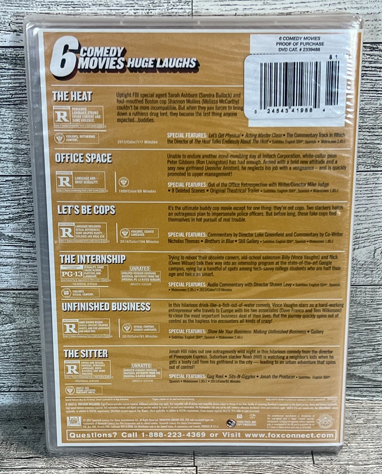 6 Comedy Movies: Office Space, Let’s Be Cops, The Internship, Office Space… NEW! - Image 2 of 2