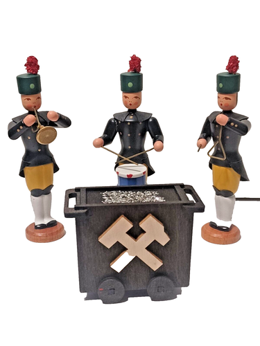 German Erzgebrige Coal Figurine Display Set