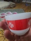 Set Of 4 Vtg Federal Glass Country Kitchen Red Gingham Custard Ramekin Dessert — photo 5