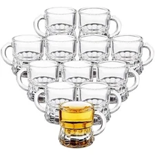 Okuna Outpost 12 Pack 1 Oz Mini Beer Mug Shot Glasses with Handles for Party ...