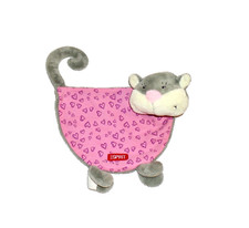 Esprit Sigikid KATZE grau rosa & weiß Schmusetuch Schnuffeltuch Kuscheltuch Herz