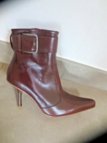 Boots compensée en cuir, marque MOSQUITOS, couleur grise