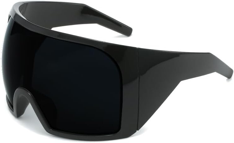Wrap Around Oversized Sunglasses For Women Men Cool Futuristic Rave Trendy Shade