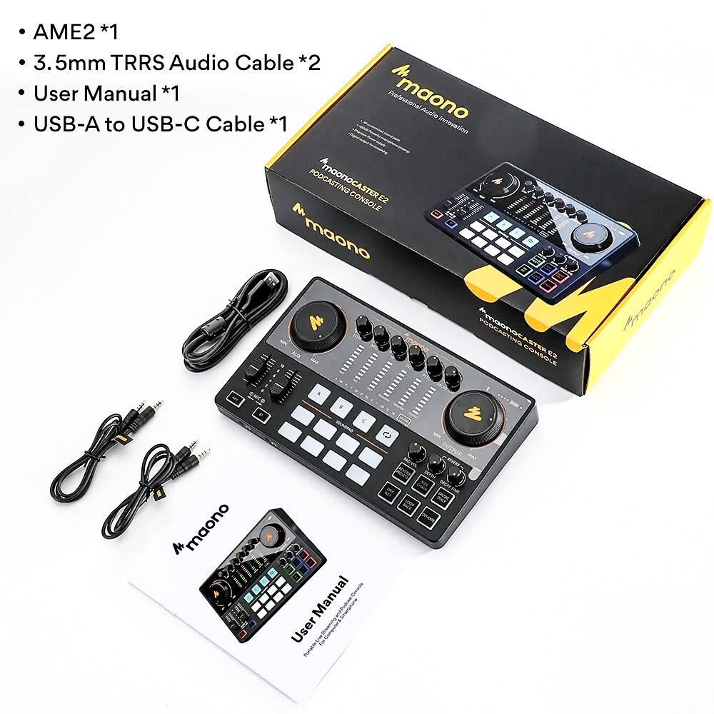 オーディオインターフェイス　maono AME2 ジャンク品 Maono ame2サウンドカードmaonocasterオーディオ