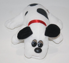 Tonka Pound Puppies Dog 7" Puppy Black Spots White Plush Stuffed Animal 1986 Vtg