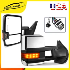 Power Heated Tow Mirrors For 2007-2013 Chevy Silverado Sierra 1500 2500HD 3500HD