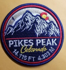 Colorado Pikes Peak Colorado Springs Patch approx 3"