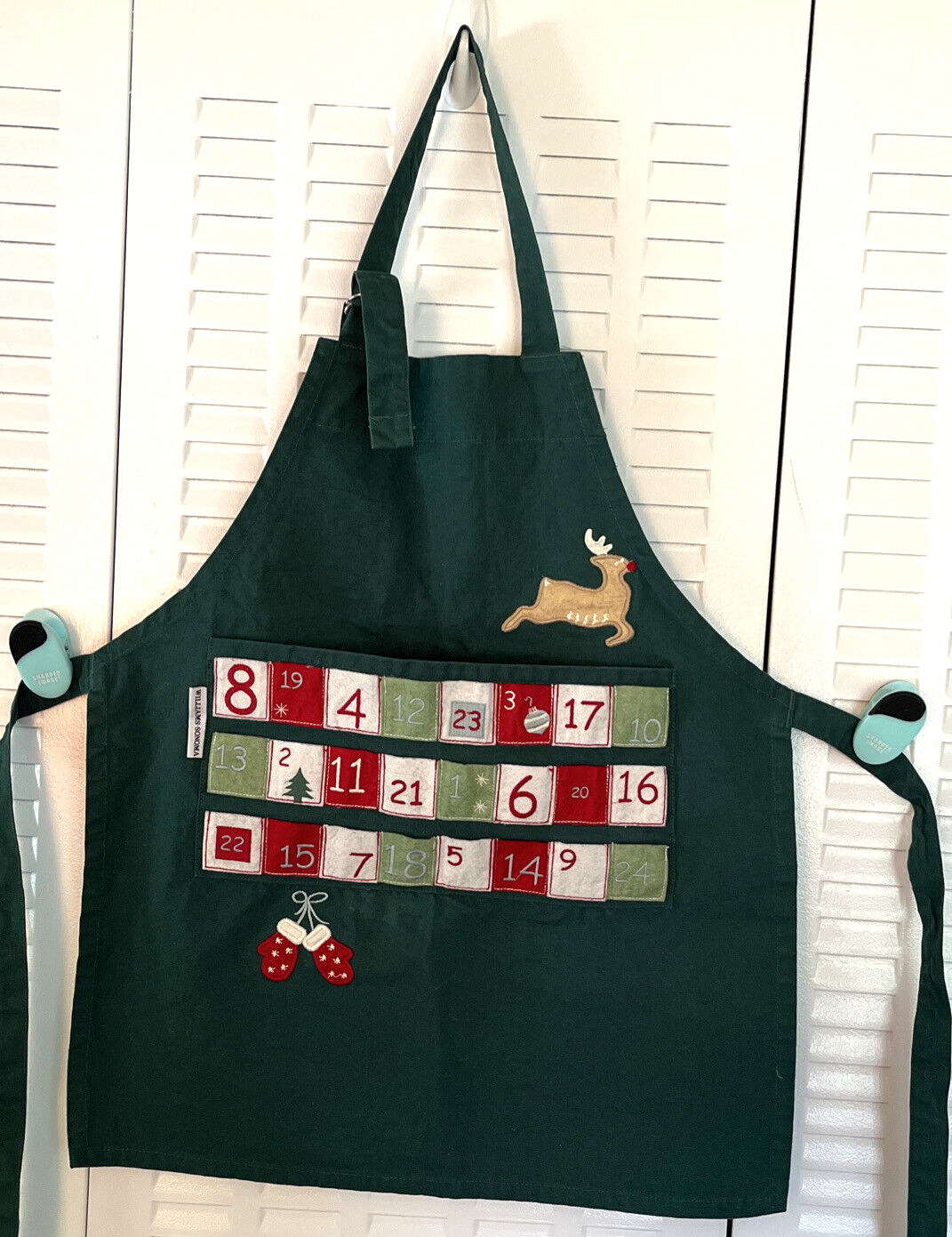 William Sonoma Child's Christmas Apron with Felt Advent Calendar on Front |  eBay