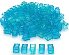 Lego 100 New Trans-Light Blue Bricks Building Blocks 1 x 1 Stud Pieces