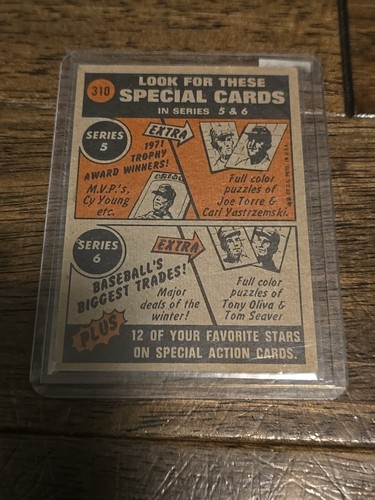 1972 Topps Baseball Card # 310 Pirates Roberto Clemente Ex - Picture 6 of 7