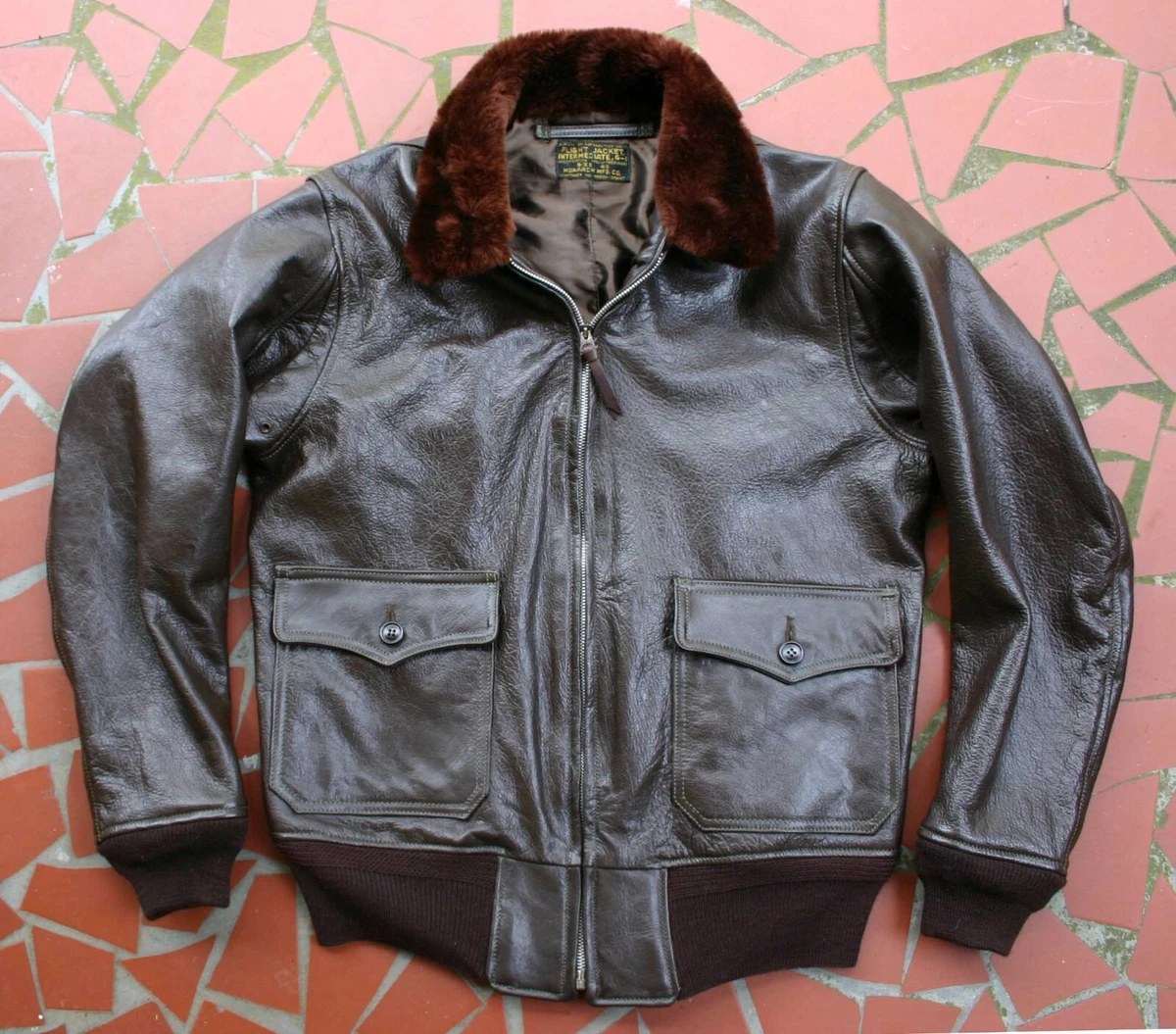 Usn g1 hot sale leather flight jacket