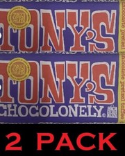 2x Tony's Chocolonely 42 Dark Milk Chocolate Pretzel Toffee Bar 6.35oz - 2 PACK