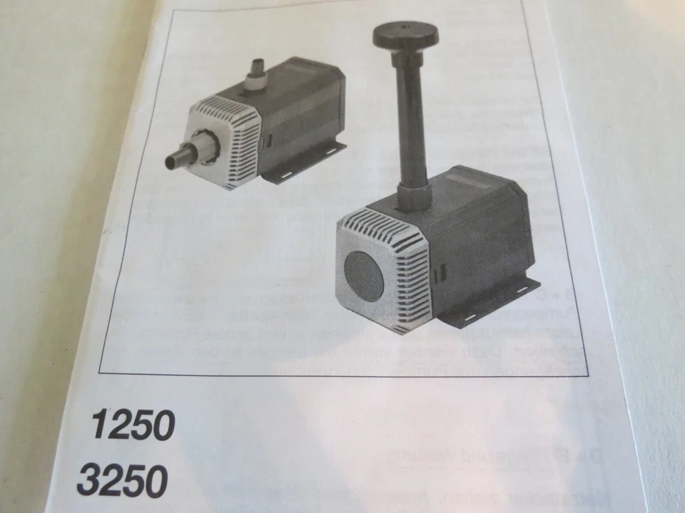 EHEIM 1250/3250 Universal Water Pump Owner's Manual & Parts Guide - V. Good Cond - Image 2 of 4