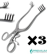 3 Pcs Surgical Weitlaner Retractor 7" Blunt 3x4 Prongs Veterinary Instruments