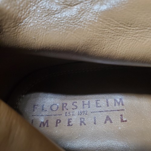 Florsheim Imperial Schuhe Herren Größe 7 D Braun Leder Hugo Seitenreißverschluss Stiefeletten - Bild 13 von 15