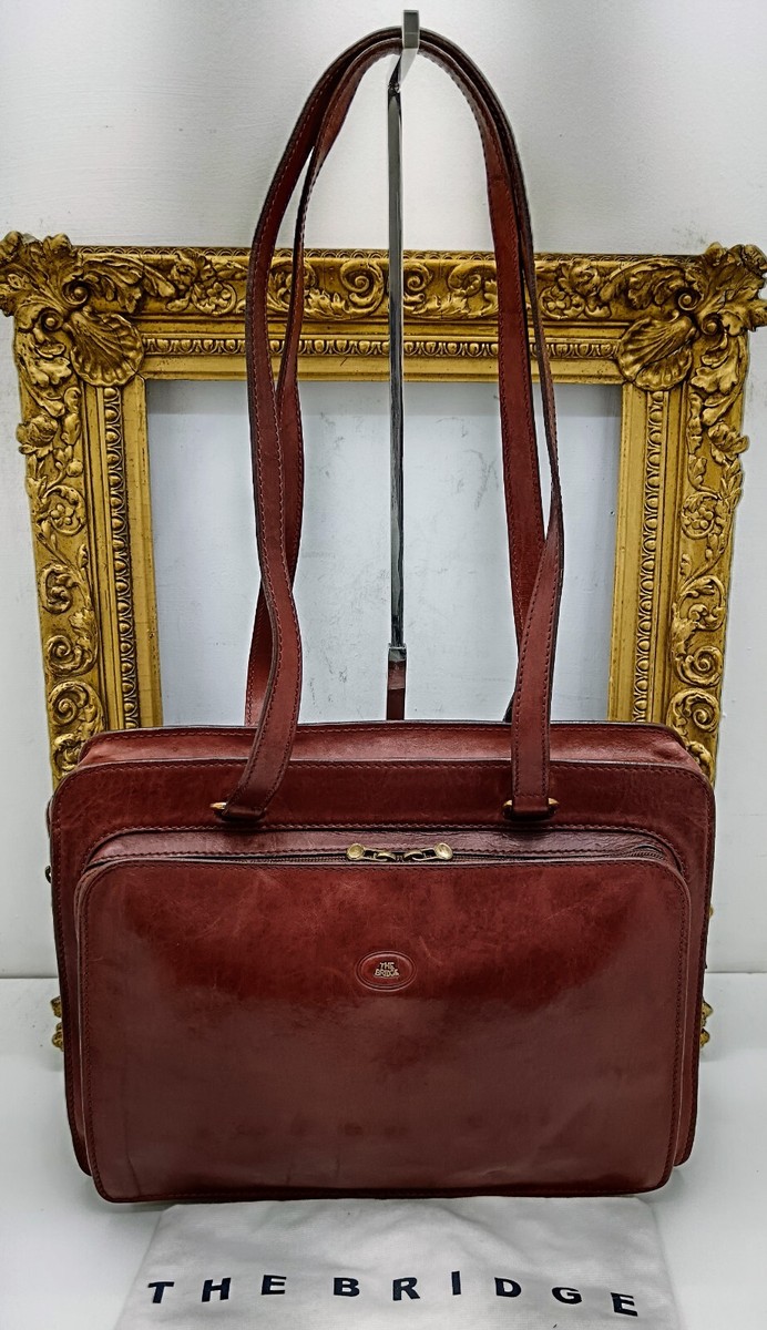 The Bridge Folder Bag Woman Two Handles Shoulder Line Story Brown
