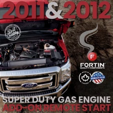 2011 & 2012 Ford Super Duty GAS ENGINE Add-On Remote Start Kit. 100% Plug-In.