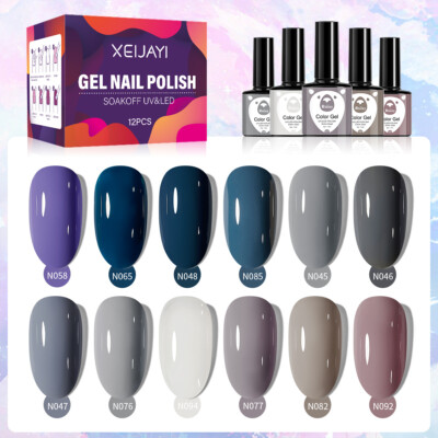 12 Colors Set Nail Polish Gel Nail Art Popular Colors Small Set