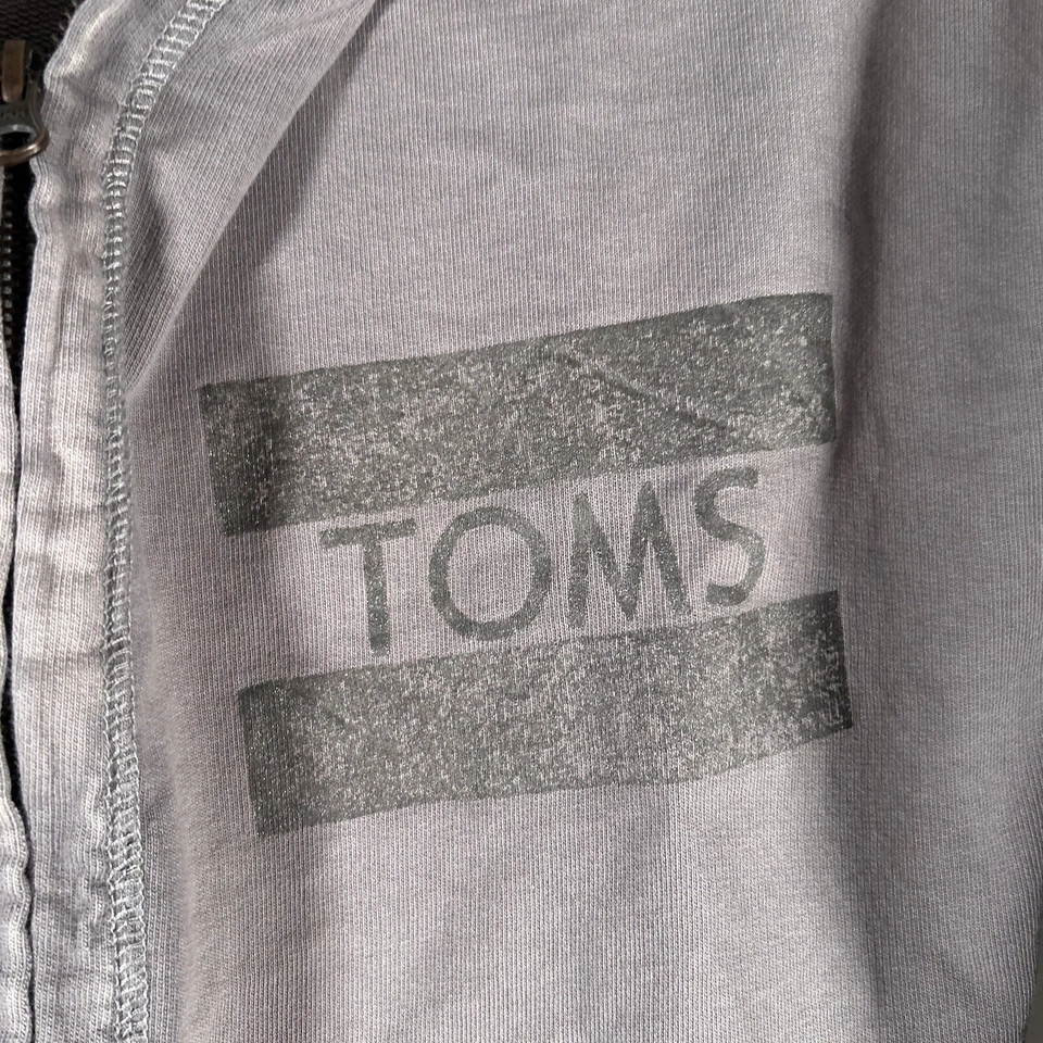 Sudadera con capucha para mujer Toms Target gris medio cremallera completa cordón piquetes chaqueta Foto 4 de 4