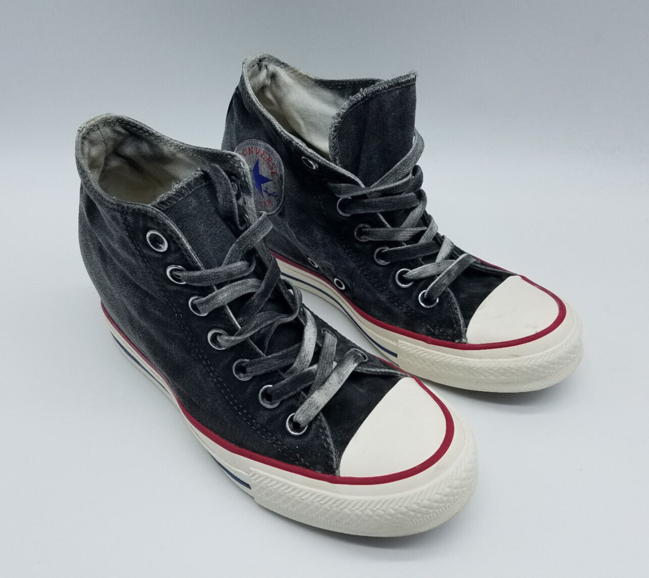 Converse CTAS Lux Mid Hidden Wedge Heel Women\u0026#039;s Shoes Size 7 Gray |  eBay