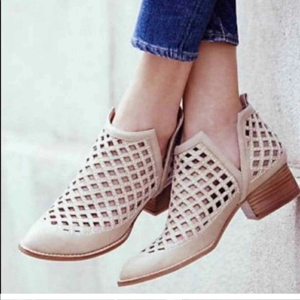 Jeffrey campbell store perforated booties