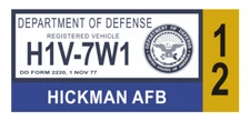 4" department of defense customized vehicle sticker decal usa made