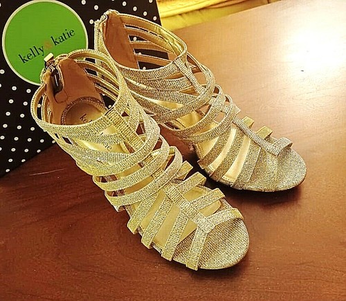 New LAST PAIR Kelly & Katie "SEXY GLITTERY" Gladiator Heels 8 Orig$99+Tax - Picture 6 of 6