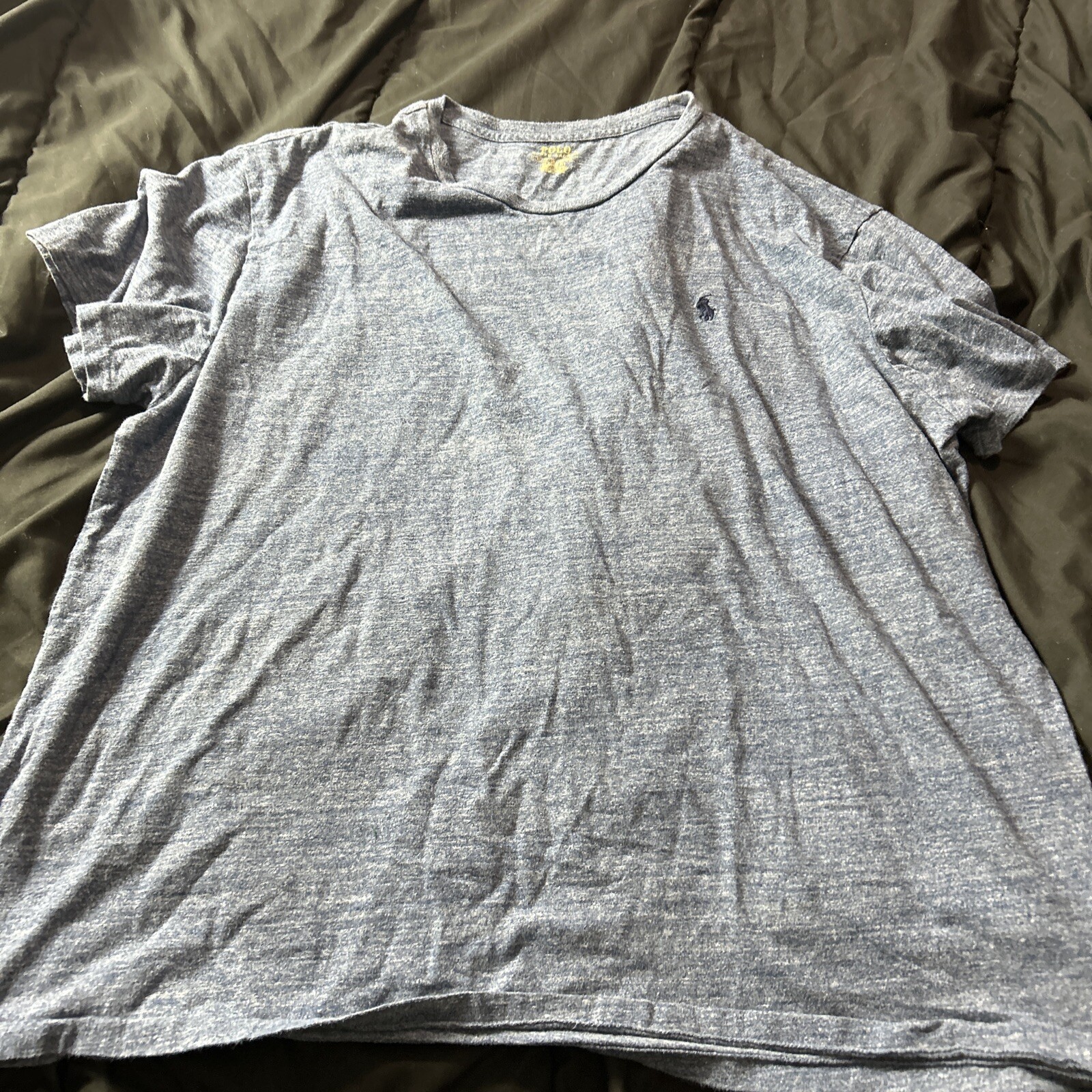 Polo Ralph Lauren Uomo Classica XL Girocollo T Shirt Blu Navy Pony