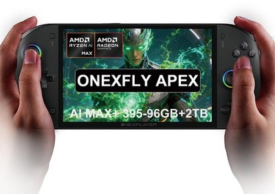 OneXPlayer Onexfly Apex AI MAX+ 395 (96GB+2TB) Handheld Gaming Consoles BY DHL