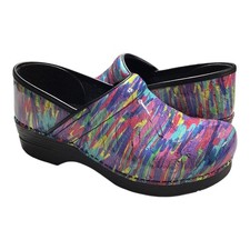 DANSKO Professional Women's Clogs Shoes Leather Multi-Colored SZ 40 US 10 EUC