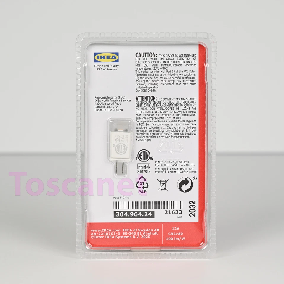 IKEA RYET LED G4 Miniature Bi-Pin LED Bulbs 1W, 2700K, 100 lumen 304.964.24, NEW - Image 2 of 2